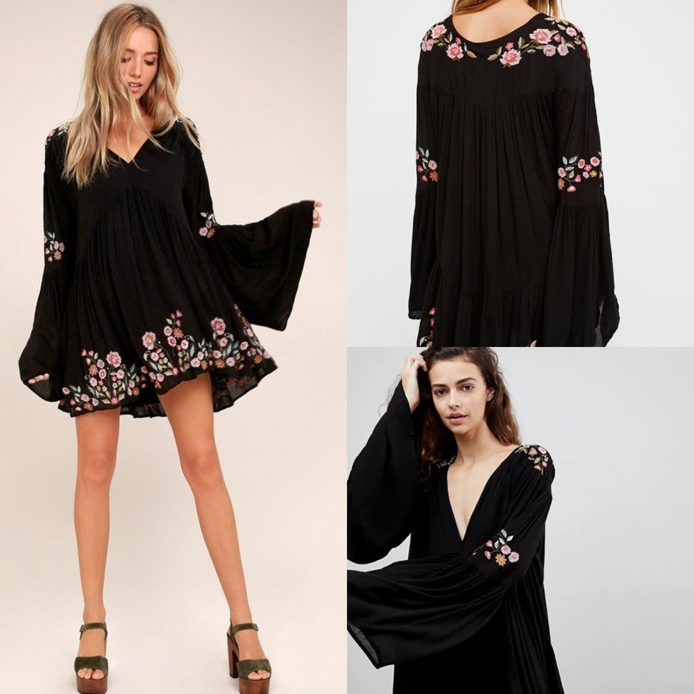 FREE PEOPLE Te Amo Babydoll Mini Dress XS